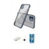 MARSİLYAN™- iPhone 12 Mini Kılıf Nova Asil Özel Seri - Şeffaf Royal Nano Ekran Koruyucu + Renkli Kamera Lens Koruma Cam - SI