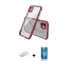MARSİLYAN™- iPhone 12 Mini Kılıf Nova Asil Özel Seri - Şeffaf Royal Nano Ekran Koruyucu + Renkli Kamera Lens Koruma Cam - SI