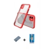 MARSİLYAN™- iPhone 12 Mini Kılıf Nova Asil Özel Seri - Şeffaf Royal Nano Ekran Koruyucu + Shine Kamera Lens Koruma Cam - MI
