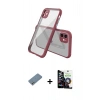MARSİLYAN™- iPhone 12 Mini Kılıf Nova Asil Özel Seri - Şeffaf Temperli Cam Ekran Koruyucu + Shine Kamera Lens Koruma Cam - GS