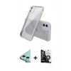 MARSİLYAN™- iPhone 12 Mini Kılıf Nova Asil Özel Seri - Şeffaf Temperli Cam Ekran Koruyucu + Raze Metal Kamera Lens - MI
