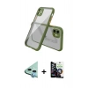 MARSİLYAN™- iPhone 12 Mini Kılıf Nova Asil Özel Seri - Şeffaf Temperli Cam Ekran Koruyucu + Raze Metal Kamera Lens - MI