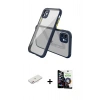 MARSİLYAN™- iPhone 12 Mini Kılıf Nova Asil Özel Seri - Şeffaf Temperli Cam Ekran Koruyucu + Pembe Renkli Kamera Lens Koruma Cam