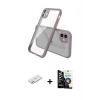 MARSİLYAN™- iPhone 12 Mini Kılıf Nova Asil Özel Seri - Şeffaf Temperli Cam Ekran Koruyucu + Renkli Kamera Lens Koruma Cam - PE