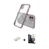 MARSİLYAN™- iPhone 12 Mini Kılıf Nova Asil Özel Seri - Şeffaf Temperli Cam Ekran Koruyucu + Renkli Kamera Lens Koruma Cam - TU