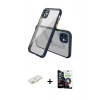 MARSİLYAN™- iPhone 12 Mini Kılıf Nova Asil Özel Seri - Şeffaf Temperli Cam Ekran Koruyucu + Renkli Kamera Lens Koruma Cam - TU