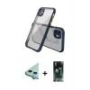 MARSİLYAN™- iPhone 12 Mini Kılıf Nova Asil Özel Seri - Siyah 360 Mat Full Body Arka Koruyucu + Raze Metal Kamera Lens - MI