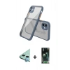 MARSİLYAN™- iPhone 12 Mini Kılıf Nova Asil Özel Seri - Siyah 360 Mat Full Body Arka Koruyucu + Raze Metal Kamera Lens - MI