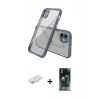 MARSİLYAN™- iPhone 12 Mini Kılıf Nova Asil Özel Seri - Siyah 360 Mat Full Body Arka Koruyucu + Renkli Kamera Lens Koruma Cam - PE