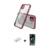 MARSİLYAN™- iPhone 12 Mini Kılıf Nova Asil Özel Seri - Siyah 360 Mat Full Body Arka Koruyucu + Renkli Kamera Lens Koruma Cam - PE