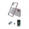 MARSİLYAN™- iPhone 12 Mini Kılıf Nova Asil Özel Seri - Siyah 360 Mat Full Body Arka Koruyucu + Shine Kamera Lens Koruma Cam - SABE