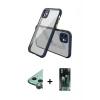 MARSİLYAN™- iPhone 12 Mini Kılıf Nova Asil Özel Seri - Siyah 360 Mat Full Body Arka Koruyucu + Raze Metal Kamera Lens - YL