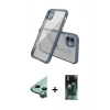 MARSİLYAN™- iPhone 12 Mini Kılıf Nova Asil Özel Seri - Siyah 360 Mat Full Body Arka Koruyucu + Raze Metal Kamera Lens - YL
