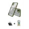 MARSİLYAN™- iPhone 12 Mini Kılıf Nova Asil Özel Seri - Siyah Polymer Nano Ekran Koruyucu + Kamera Lens Koruma Cam - SF