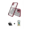 MARSİLYAN™- iPhone 12 Mini Kılıf Nova Asil Özel Seri - Siyah Polymer Nano Ekran Koruyucu + Kamera Lens Koruma Cam - SF