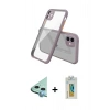 MARSİLYAN™- iPhone 12 Mini Kılıf Nova Asil Özel Seri - Siyah Polymer Nano Ekran Koruyucu + Raze Metal Kamera Lens - MI