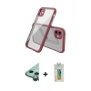 MARSİLYAN™- iPhone 12 Mini Kılıf Nova Asil Özel Seri - Siyah Polymer Nano Ekran Koruyucu + Raze Metal Kamera Lens - YL