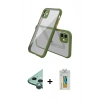MARSİLYAN™- iPhone 12 Mini Kılıf Nova Asil Özel Seri - Siyah Polymer Nano Ekran Koruyucu + Raze Metal Kamera Lens - YL