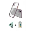 MARSİLYAN™- iPhone 12 Mini Kılıf Nova Asil Özel Seri - Siyah Polymer Nano Ekran Koruyucu + Raze Metal Kamera Lens - YL