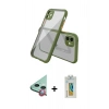MARSİLYAN™- iPhone 12 Mini Kılıf Nova Asil Özel Seri - Siyah Polymer Nano Ekran Koruyucu + Raze Metal Kamera Lens - KI
