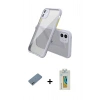 MARSİLYAN™- iPhone 12 Mini Kılıf Nova Asil Özel Seri - Siyah Polymer Nano Ekran Koruyucu + Shine Kamera Lens Koruma Cam - SABE