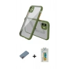 MARSİLYAN™- iPhone 12 Mini Kılıf Nova Asil Özel Seri - Siyah Polymer Nano Ekran Koruyucu + Shine Kamera Lens Koruma Cam - PE