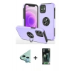 MARSİLYAN™- iPhone 12 Mini Kılıf Odak Form Prime - Şeffaf 360 Full Body Arka Koruyucu + Raze Metal Kamera Lens - MI