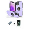 MARSİLYAN™- iPhone 12 Mini Kılıf Odak Form Prime - Şeffaf 360 Full Body Arka Koruyucu + Shine Kamera Lens Koruma Cam - MI