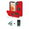 MARSİLYAN™- iPhone 12 Mini Kılıf Odak Form Prime - Şeffaf 360 Full Body Arka Koruyucu + Raze Metal Kamera Lens - MI