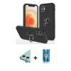 MARSİLYAN™- iPhone 12 Mini Kılıf Odak Form Prime - Şeffaf Royal Nano Ekran Koruyucu + Raze Metal Kamera Lens - MI