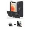 MARSİLYAN™- iPhone 12 Mini Kılıf Odak Form Prime - Şeffaf Temperli Cam Ekran Koruyucu + Kamera Lens Koruma Cam - SF