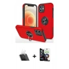 MARSİLYAN™- iPhone 12 Mini Kılıf Odak Form Prime - Şeffaf Temperli Cam Ekran Koruyucu + Kamera Lens Koruma Cam - SF