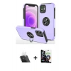 MARSİLYAN™- iPhone 12 Mini Kılıf Odak Form Prime - Şeffaf Temperli Cam Ekran Koruyucu + Kamera Lens Koruma Cam - SF