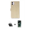 MARSİLYAN™- iPhone 12 Mini Kılıf Siluet Işık Serisi - Şeffaf 360 Full Body Arka Koruyucu + Kamera Lens Koruma Cam - SF