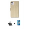 MARSİLYAN™- iPhone 12 Mini Kılıf Siluet Işık Serisi - Şeffaf Royal Nano Ekran Koruyucu + Kamera Lens Koruma Cam - SF