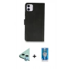 MARSİLYAN™- iPhone 12 Mini Kılıf Siluet Işık Serisi - Şeffaf Royal Nano Ekran Koruyucu + Raze Metal Kamera Lens - MI