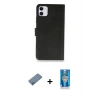 MARSİLYAN™- iPhone 12 Mini Kılıf Siluet Işık Serisi - Şeffaf Royal Nano Ekran Koruyucu + Shine Kamera Lens Koruma Cam - MI