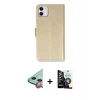 MARSİLYAN™- iPhone 12 Mini Kılıf Siluet Işık Serisi - Şeffaf Temperli Cam Ekran Koruyucu + Raze Metal Kamera Lens - KI