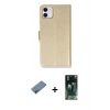 MARSİLYAN™- iPhone 12 Mini Kılıf Siluet Işık Serisi - Siyah 360 Mat Full Body Arka Koruyucu + Shine Kamera Lens Koruma Cam - GD