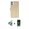 MARSİLYAN™- iPhone 12 Mini Kılıf Siluet Işık Serisi - Siyah 360 Mat Full Body Arka Koruyucu + Raze Metal Kamera Lens - KI