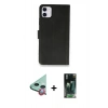 MARSİLYAN™- iPhone 12 Mini Kılıf Siluet Işık Serisi - Siyah 360 Mat Full Body Arka Koruyucu + Raze Metal Kamera Lens - KI