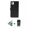MARSİLYAN™- iPhone 12 Mini Kılıf Siluet Işık Serisi - Siyah 360 Mat Full Body Arka Koruyucu + Raze Metal Kamera Lens - YL