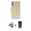 MARSİLYAN™- iPhone 12 Mini Kılıf Siluet Işık Serisi - Siyah 360 Mat Full Body Arka Koruyucu + Raze Metal Kamera Lens - YL