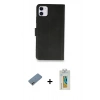 MARSİLYAN™- iPhone 12 Mini Kılıf Siluet Işık Serisi - Siyah Polymer Nano Ekran Koruyucu + Shine Kamera Lens Koruma Cam - GI