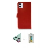 MARSİLYAN™- iPhone 12 Mini Kılıf Siluet Işık Serisi - Siyah Polymer Nano Ekran Koruyucu + Raze Metal Kamera Lens - KI