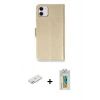 MARSİLYAN™- iPhone 12 Mini Kılıf Siluet Işık Serisi - Siyah Polymer Nano Ekran Koruyucu + Renkli Kamera Lens Koruma Cam - PE