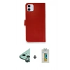 MARSİLYAN™- iPhone 12 Mini Kılıf Siluet Işık Serisi - Siyah Polymer Nano Ekran Koruyucu + Raze Metal Kamera Lens - YL