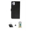 MARSİLYAN™- iPhone 12 Mini Kılıf Siluet Işık Serisi - Siyah Polymer Nano Ekran Koruyucu + Şeffaf Kamera Lens Koruma Cam
