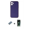 MARSİLYAN™- iPhone 12 Mini Kılıf Yadigar Klasik - Şeffaf 360 Full Body Arka Koruyucu + Shine Kamera Lens Koruma Cam - GS