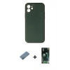 MARSİLYAN™- iPhone 12 Mini Kılıf Yadigar Klasik - Şeffaf 360 Full Body Arka Koruyucu + Shine Kamera Lens Koruma Cam - MI